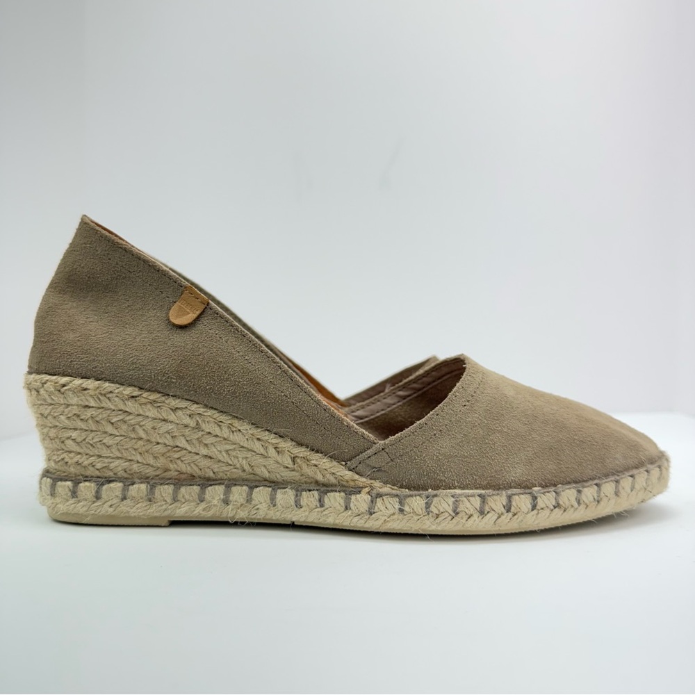 Verbenas size 41 (9.5-10) Women’s Mamen Tan Suede D’orsay Espadrille Wedge Shoes